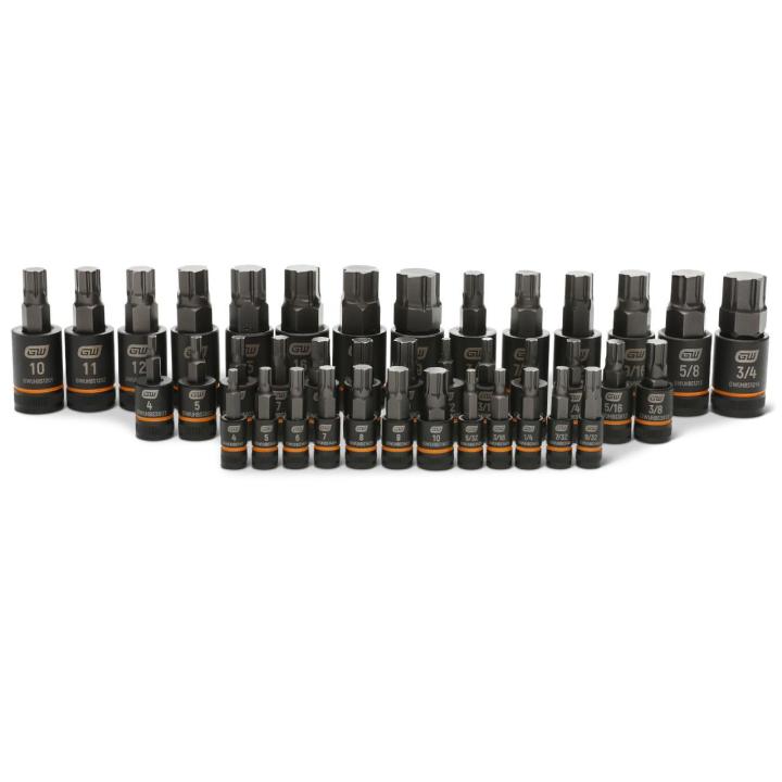 GEARWRENCH 39 Pc. 1/4", 3/8" & 1/2" Drive SAE/Metric Impact Bi-directional Hex Bit Socket Master Set Main image