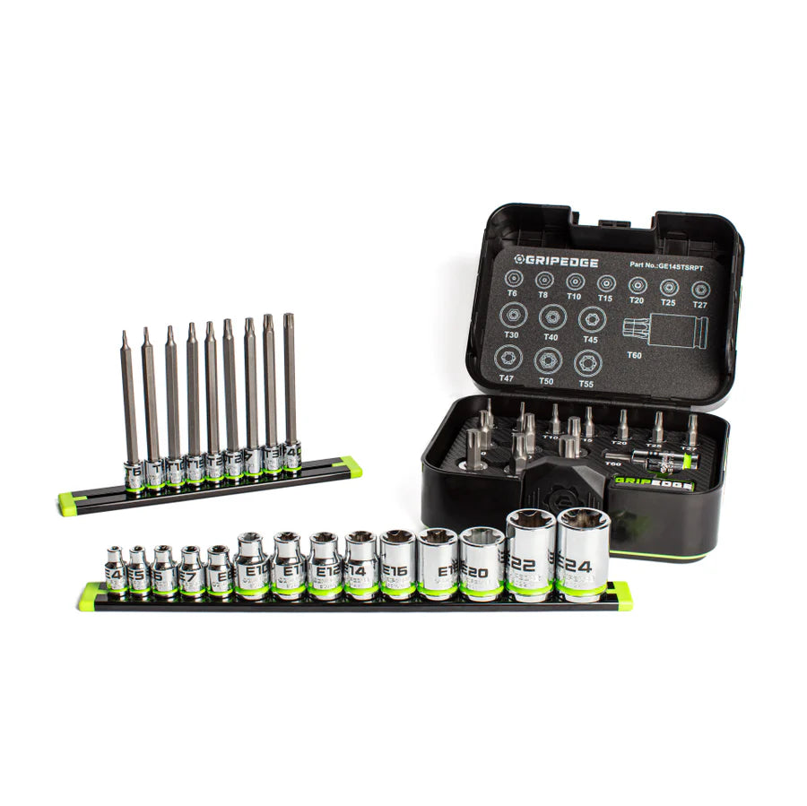 GripEdge | Ultimate RPT Star Driver Bundle | 14-PC Star & 14-PC E-Star + FREE 9-PC Long Star Driver Set