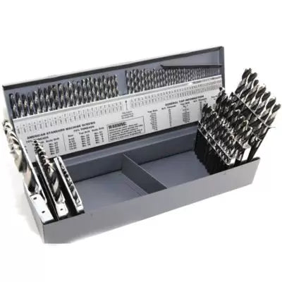 KnKut 115 Piece Jobber Length Drill Bit Set Numbers, Letters, Fractions Main image