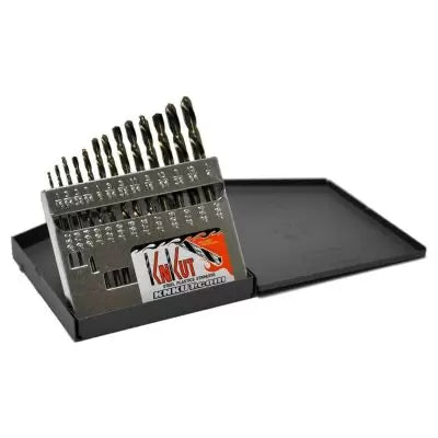 KnKut 13 Piece Left Hand Jobber Length Drill Bit Set 1/16"-1/4" by 64ths Main image