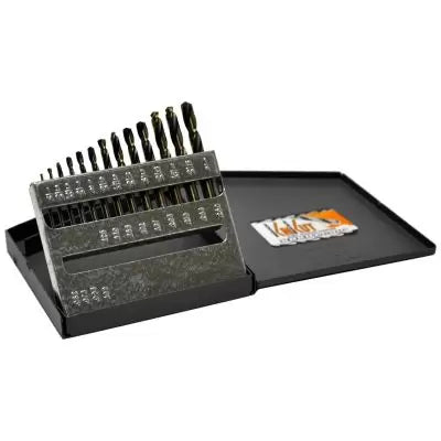KnKut 13 Piece Short Stubby Length Drill Bit Set 1/16"-1/4" by 64ths Main image