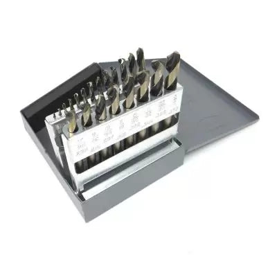 KnKut 21 Piece Short Stubby Length Drill Bit Set 1/16"-3/8" by 64ths Main image
