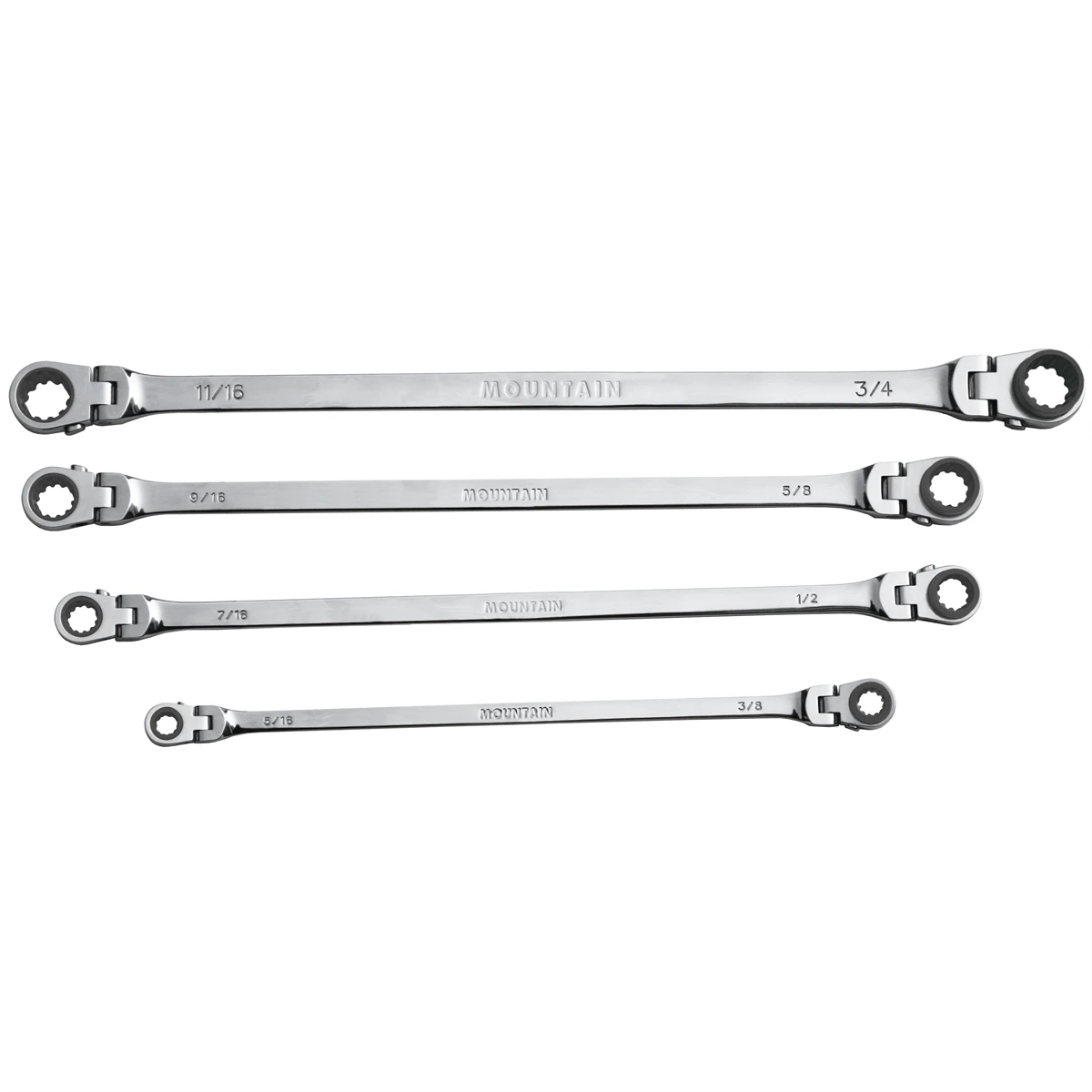 Flexible Reversible SAE Ratchet Wrench, 4-piece Main image