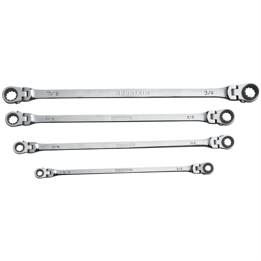 Flexible Reversible SAE Ratchet Wrench, 4-piece Main image