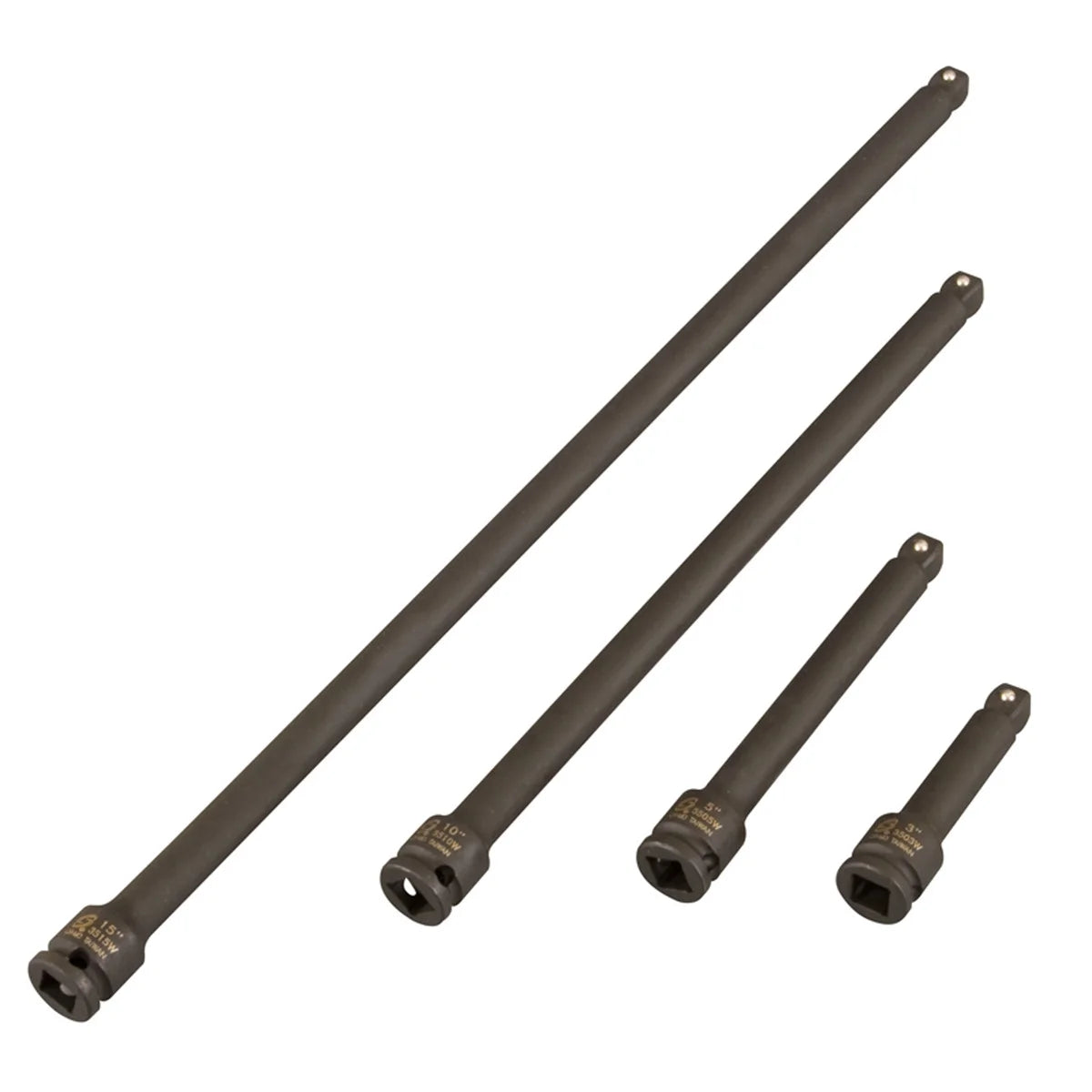 Sunex Tools 4-piece 1/2 in. Drive Impact Wobble Extension Set Main image