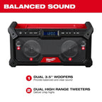 Milwaukee Tool M18 Bluetooth Jobsite Radio w/ 2 Pack of XC5.0 Batteries