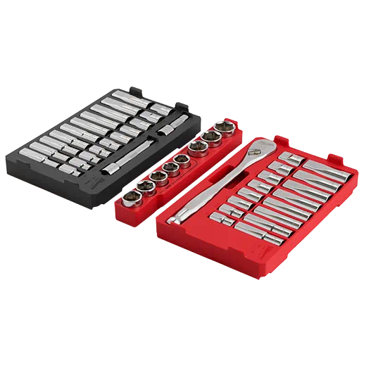 47pc 1/2" Drive Ratchet & Socket Set with PACKOUT™ Low-Profile Organizer