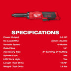 M12 FUEL™ 1/4" Extended Die Grinder
