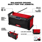 Milwaukee Tool M18 Bluetooth Jobsite Radio w/ 2 Pack of XC5.0 Batteries