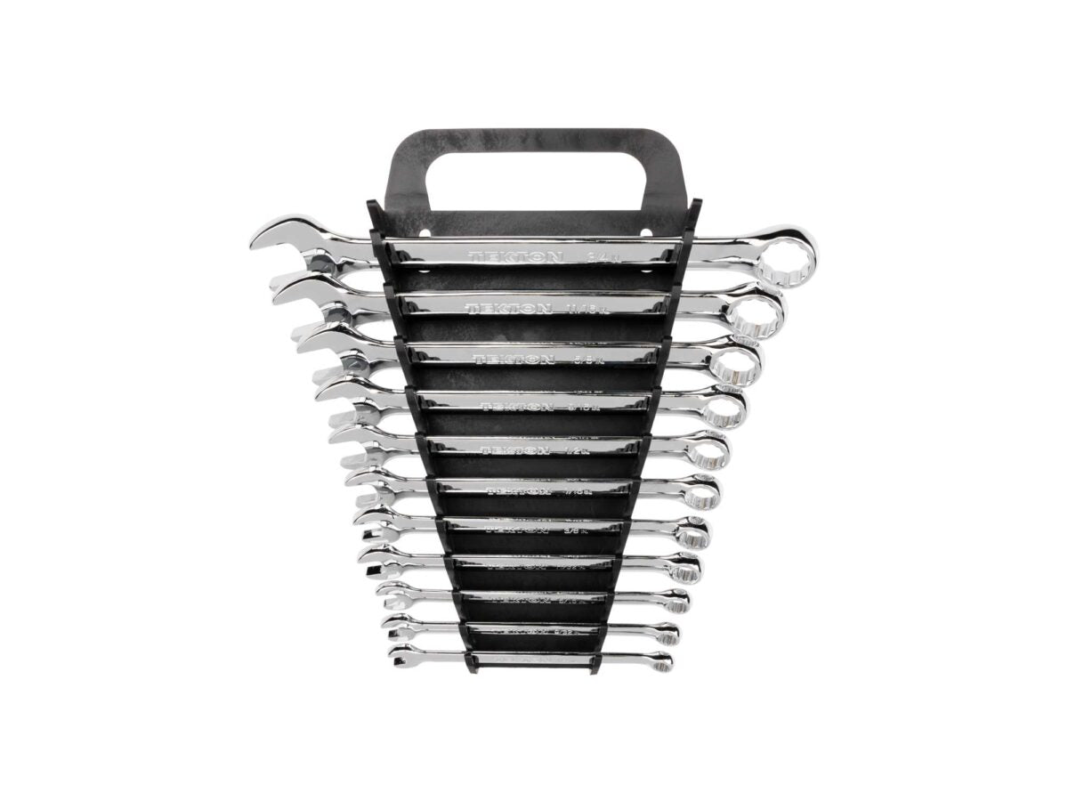 TEKTON Combination Wrench Set with Holder, 11-Piece (1/4-3/4 in.) | WCB91101 Main image