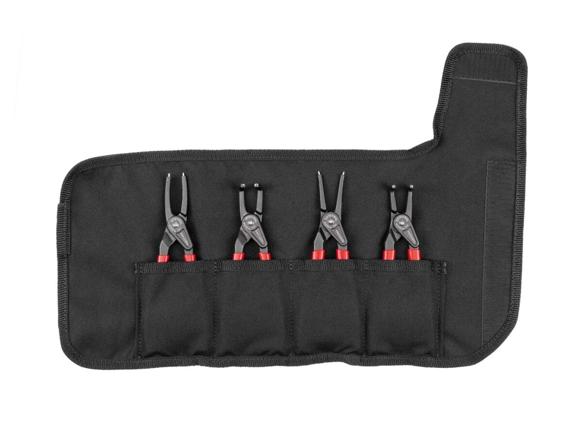 TEKTON 7 Inch Internal and External Retaining Ring Pliers Set with Pouch, 4-Piece (0.070 in. Tips) | PRR91005