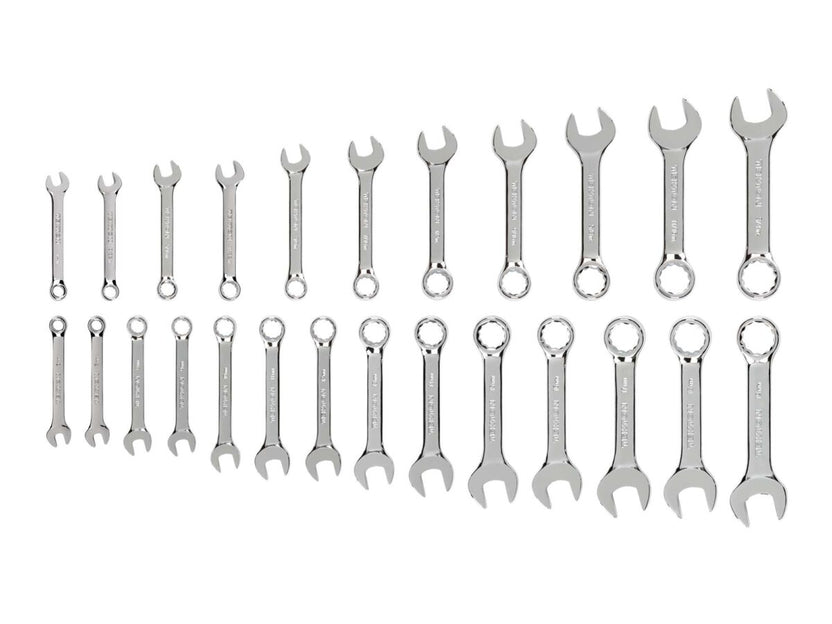 TEKTON Stubby Combination Wrench Set, 25-Piece (1/4-3/4 in., 6-19 mm) | WCB90403 Main image
