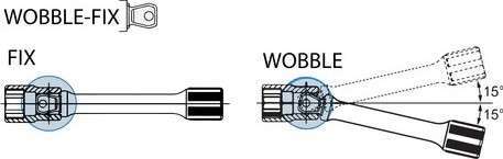 1/4 Sq. Dr. Wobble-Fix Extension Bar Set 28-250mm ABS Tray 6 pieces Secondary image