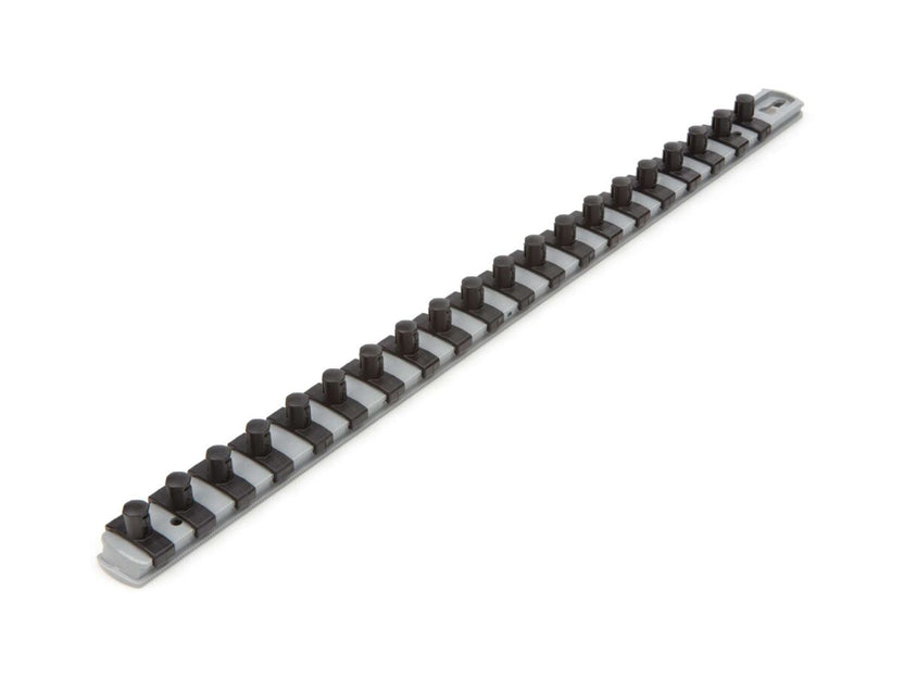 TEKTON 3/8 Inch Drive x 18 Inch Socket Rail, 20 Clips (Gray) | OSR13320 Main image
