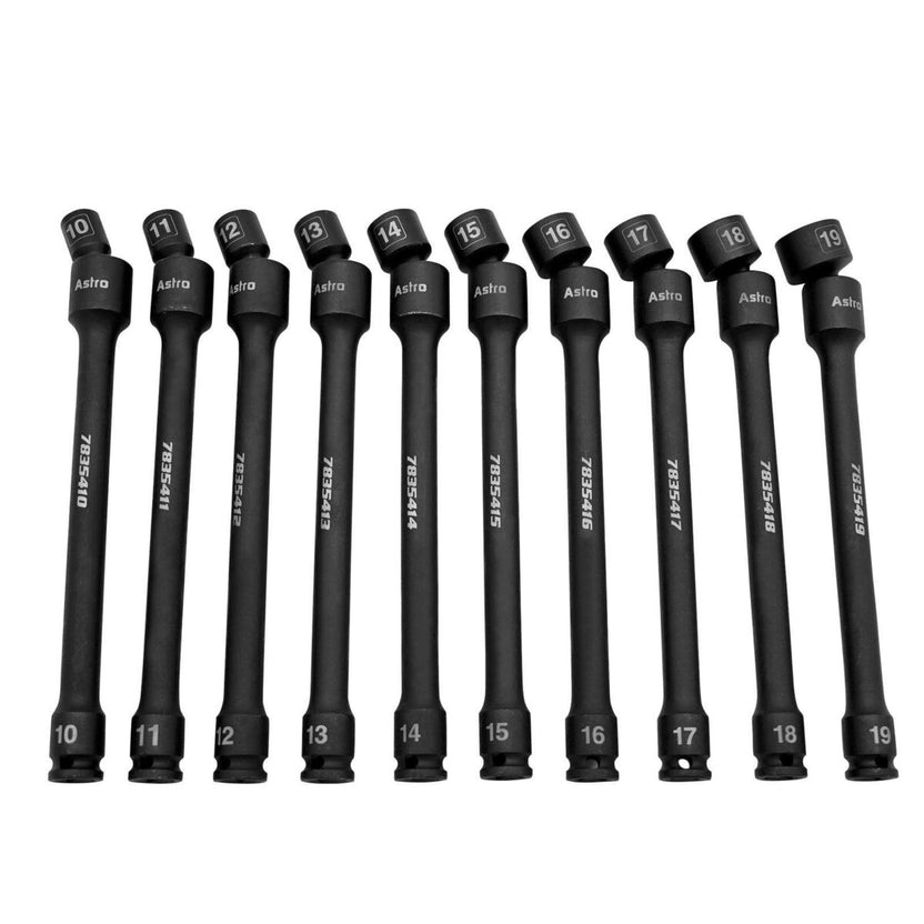 10pc 3/8″ Drive 6Pt Pinless Universal Extension Socket Set-Metric Main image