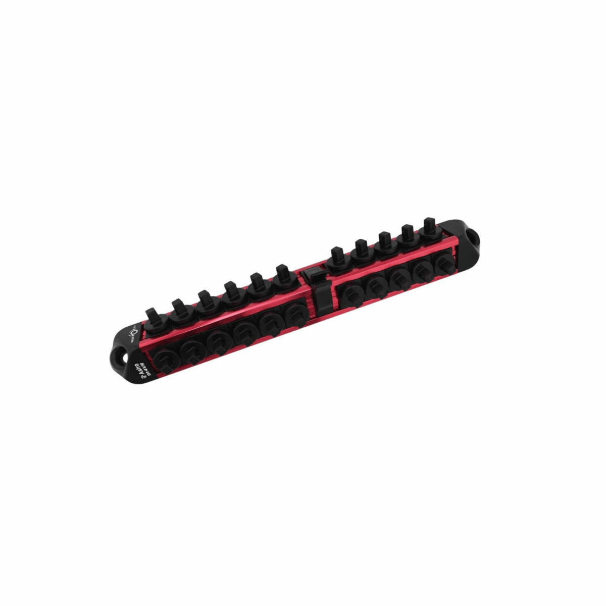 Astro Pneumatic 1/4" Drive V12 Locking Magnetic Socket Organizer for 22 Sockets + Ratchet - Red