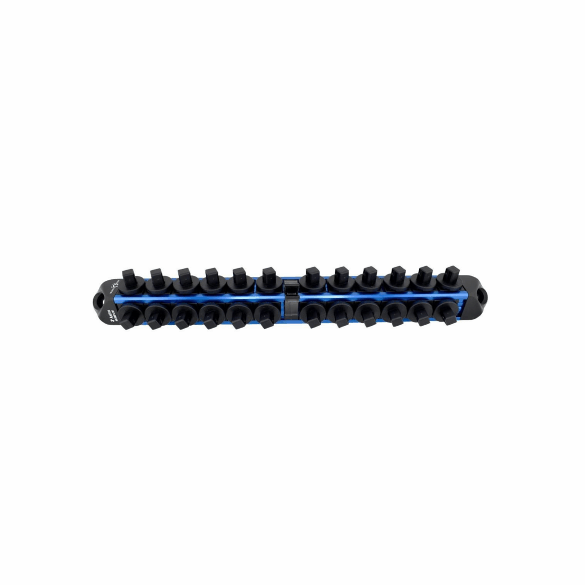 Astro Pneumatic 3/8 inch Drive V12 Locking Magnetic Socket Organizer for 24 Sockets plus Ratchet - Blue