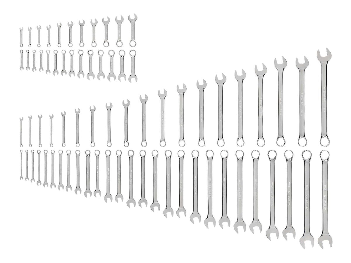TEKTON Stubby and Standard Length Combination Wrench Set, 71-Piece (1/4 - 1-1/4 in., 6-32 mm) | WCB90904 Main image