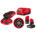 Milwaukee Tool Milwaukee Tool M12 FUEL 12V Lithium-Ion Brushless Cordless 6 Inch Random Orbital Sander 3/32 Inch Kit