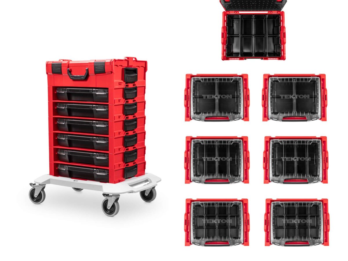 TEKTON 6-Drawer Modular Stacking Parts Organizer Cart | OLB99201
