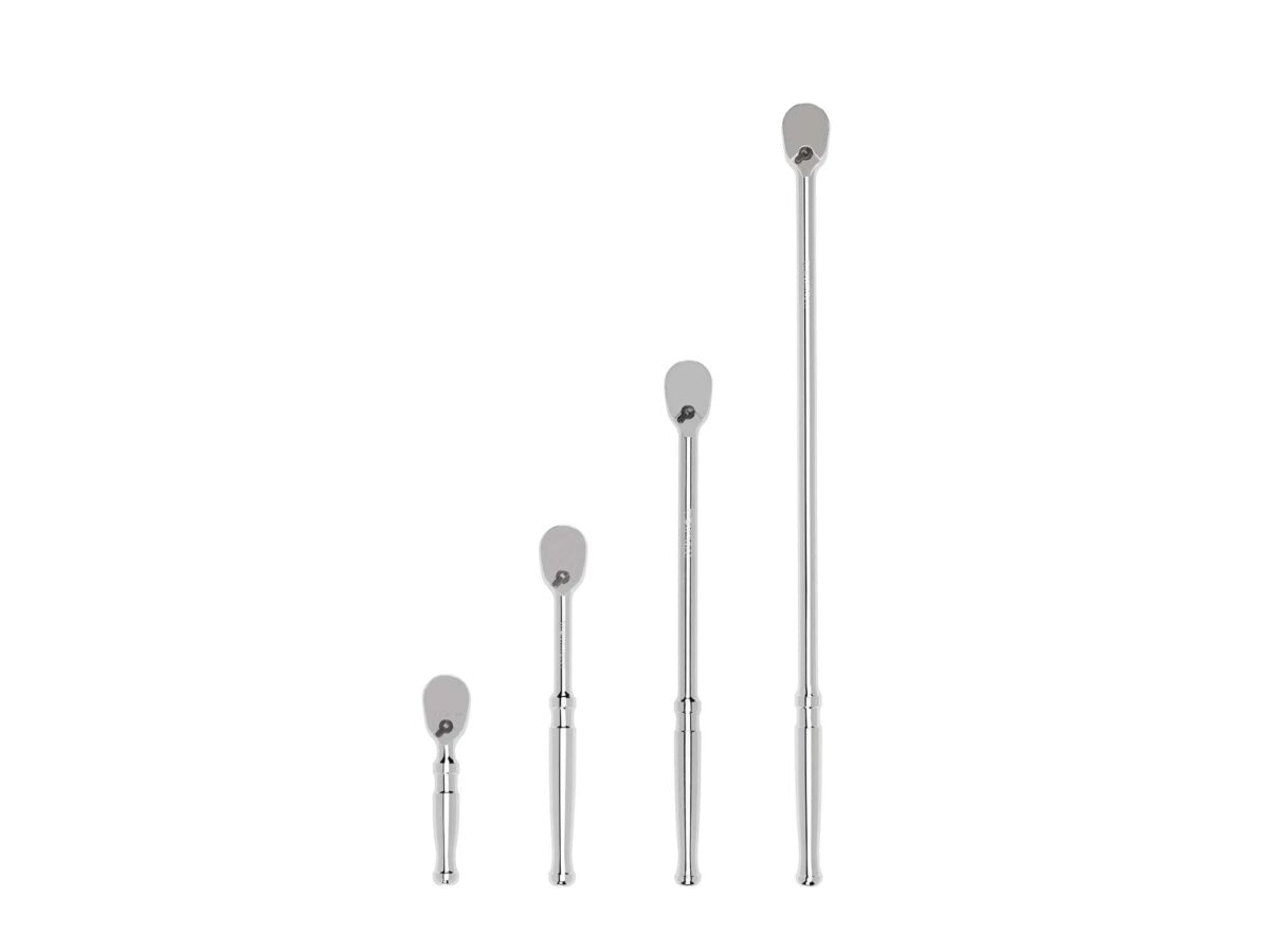 TEKTON 3/8 Inch Drive Ratchet Set, 4-Piece (4-1/2, 8, 12, 18 in.) | SRH91007