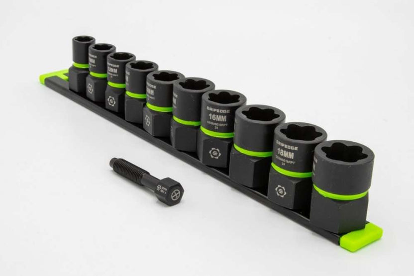 10-PC 3/8" Drive Metric RPT Socket Extractor Set 10-19MM (No Skips) Main image