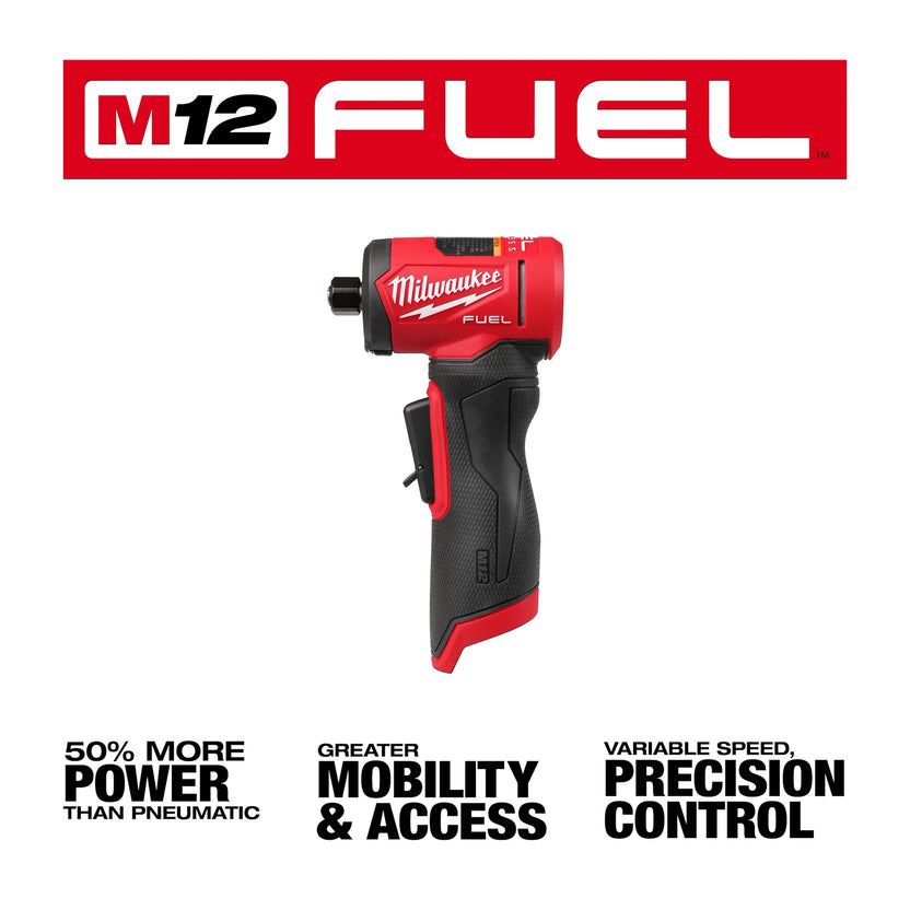 Milwaukee Tool M12 FUEL 1/4 Inch Right Angle Die Grinder 2 Battery Kit Secondary image