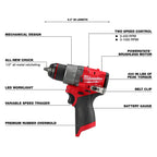 Milwaukee Tool M12 FUEL 3-Tool Combo Kit w/ FREE Cutoff Tool