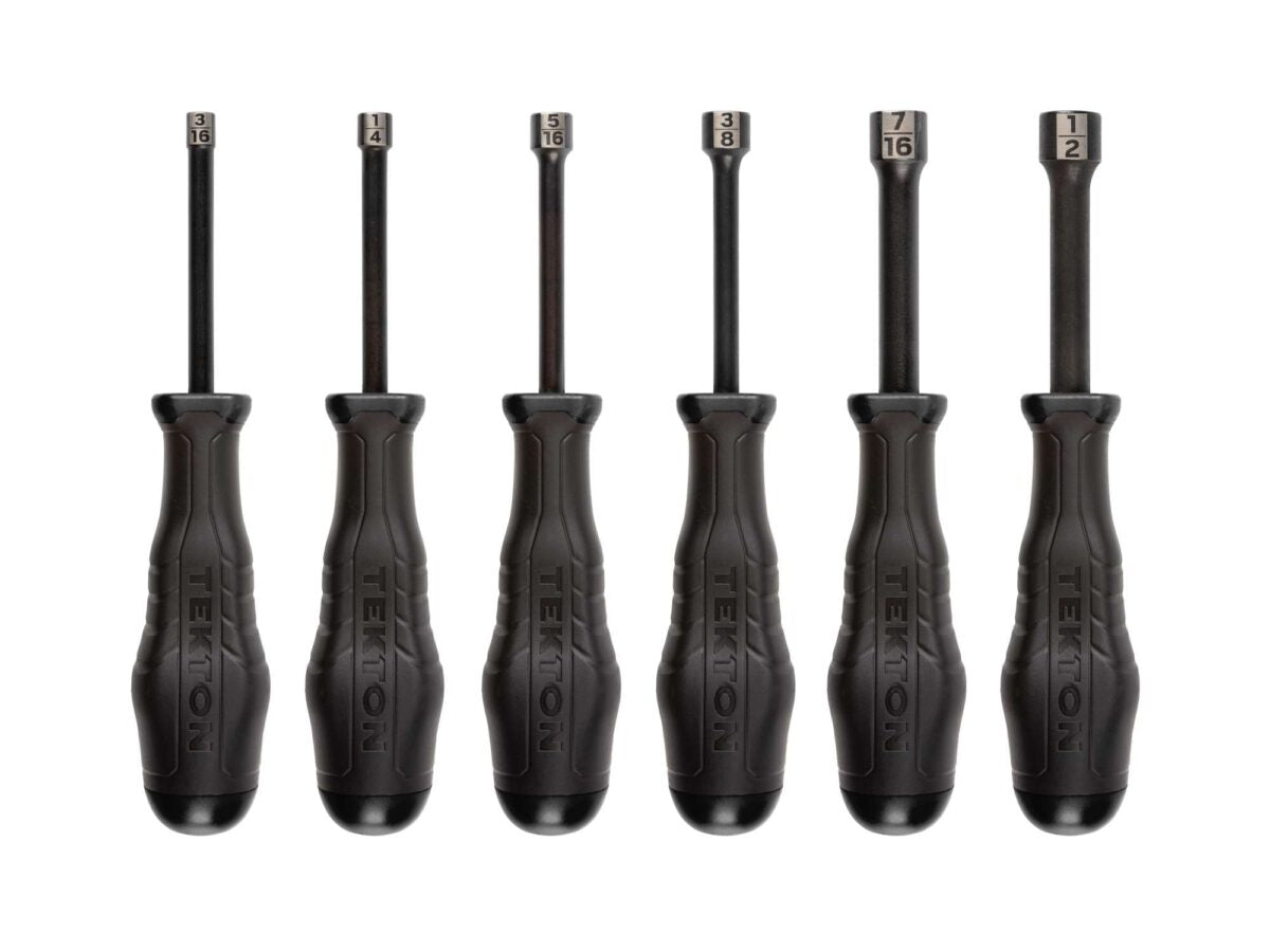 TEKTON High-Torque Black Oxide Blade Nut Driver Set, 6-Piece (3/16-1/2 in.) | DHD91101