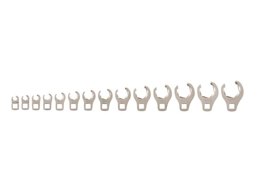 TEKTON 3/8 Inch Drive 6-Point Flare Nut Crowfoot Wrench Set, 14-Piece (5/16 - 1-1/16 in.) | WCF90121 Main image