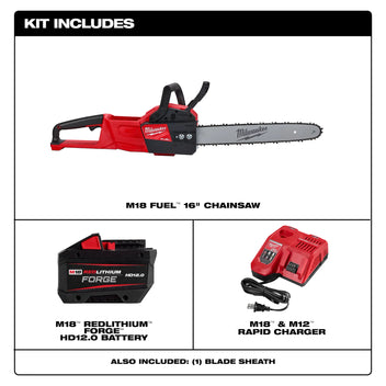 Milwaukee Tool M18 FUEL 16 Inch Chainsaw Kit