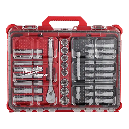 47pc 1/2" Drive Ratchet & Socket Set with PACKOUT™ Low-Profile Organizer Secondary image