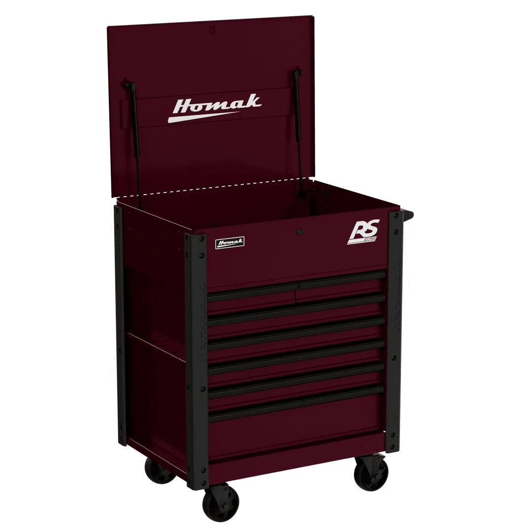 Homak Manufacturing 35 in. Pro Series 7-Drawer Service Cart