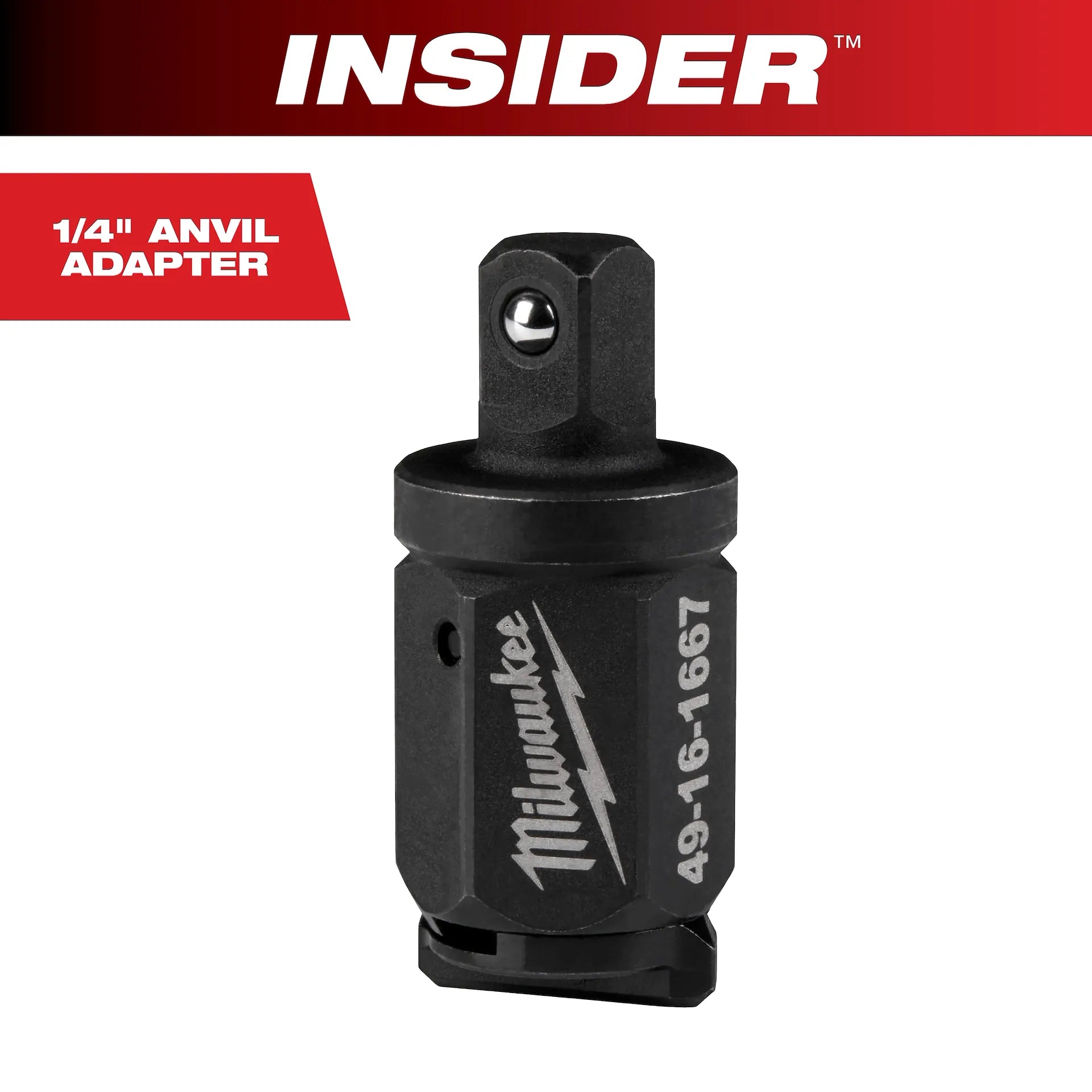 Milwaukee Tool INSIDER Box Ratchet 1/4" Anvil Adapter Main image