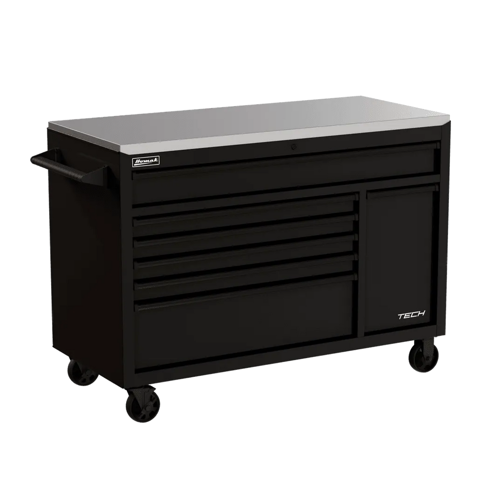 Homak Manufacturing Homak 54" TECH Workstation w/Power Tool Drawer and Stainless Steel Top