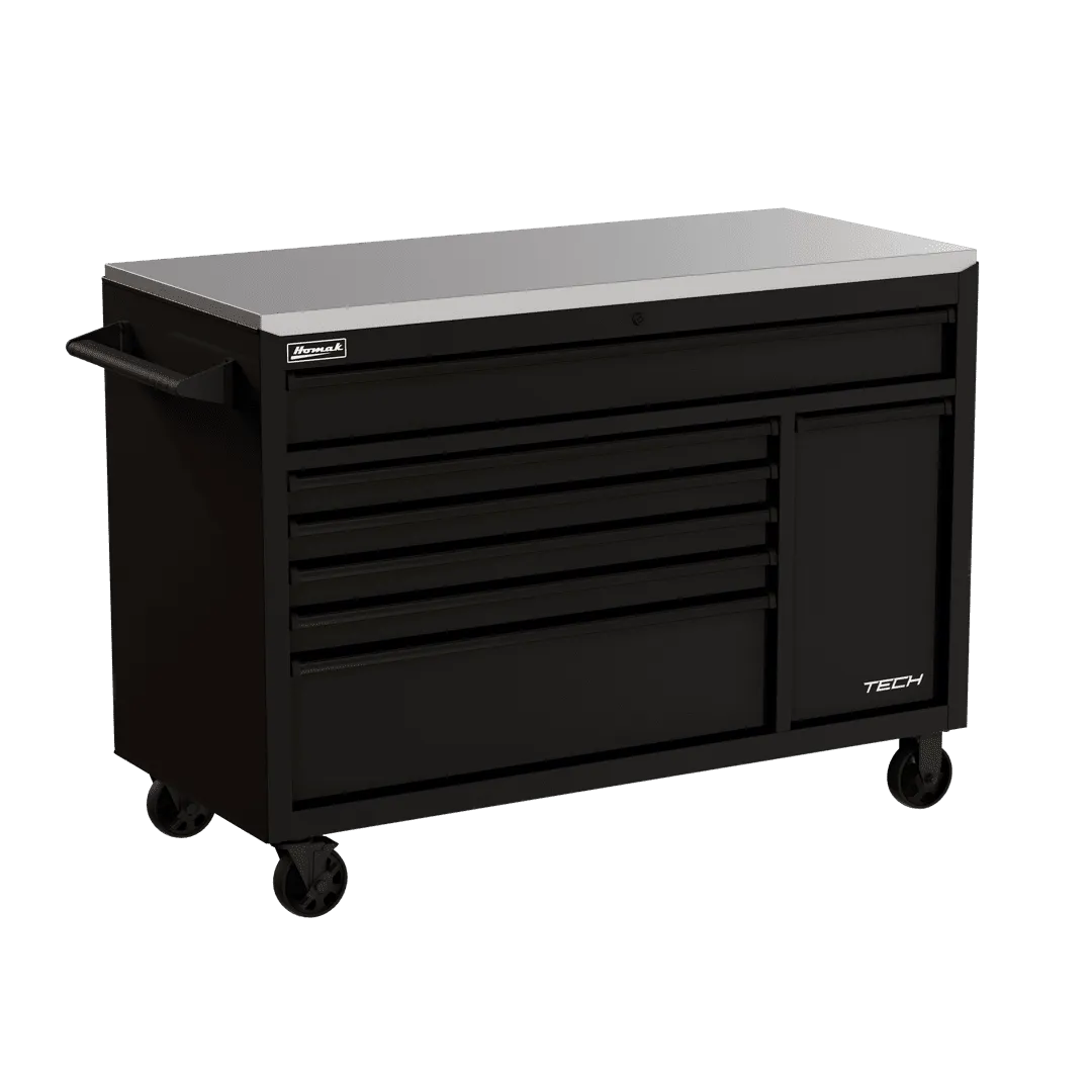 Homak Manufacturing Homak 54" TECH Workstation w/Power Tool Drawer and Stainless Steel Top