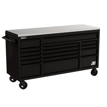 Homak Manufacturing 72 Inch RS Pro Roller Cabinet Stainless Steel Top