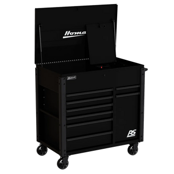 Homak Manufacturing 44" 8-Drawer Service Cart w/power Tool Holder Drawer