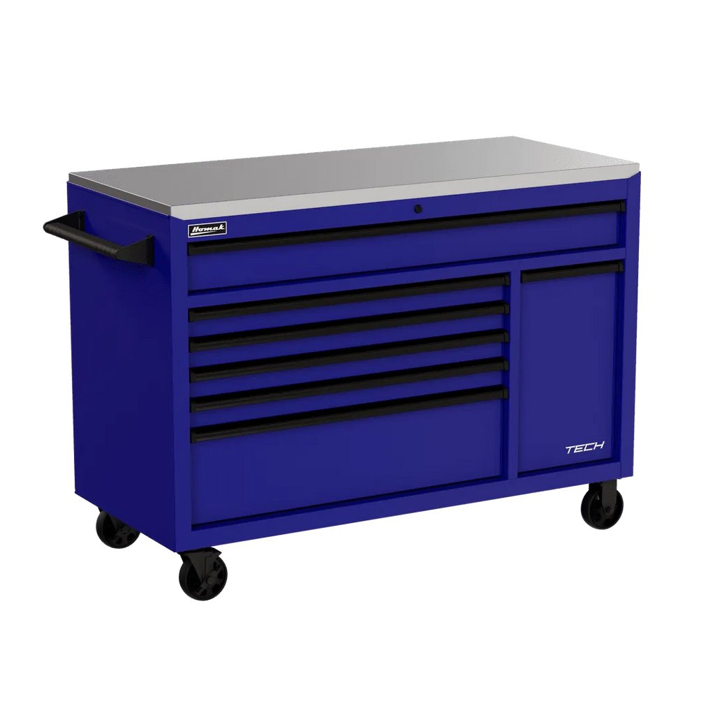Homak Manufacturing Homak 54" TECH Workstation w/Power Tool Drawer and Stainless Steel Top