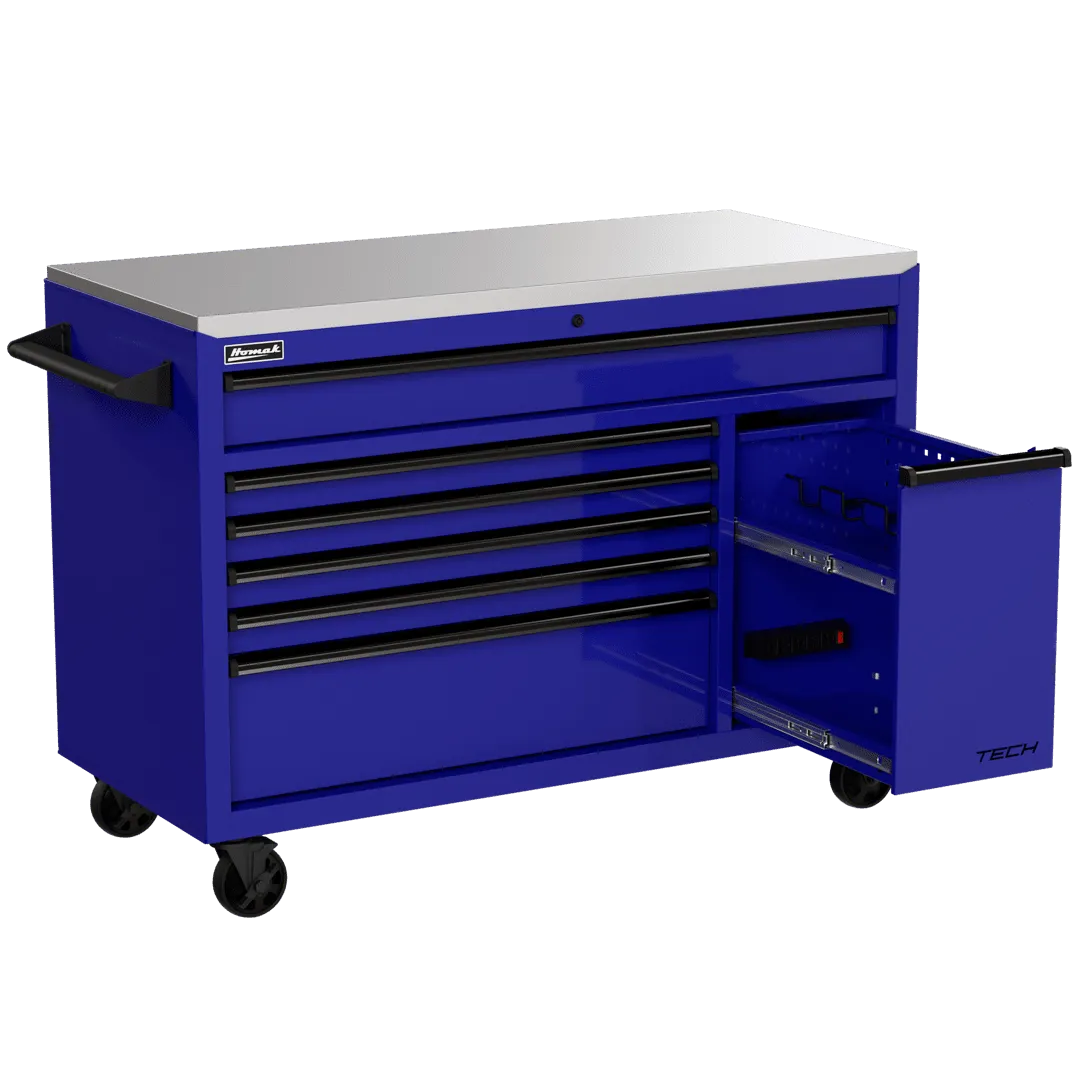 Homak Manufacturing Homak 54" TECH Workstation w/Power Tool Drawer and Stainless Steel Top