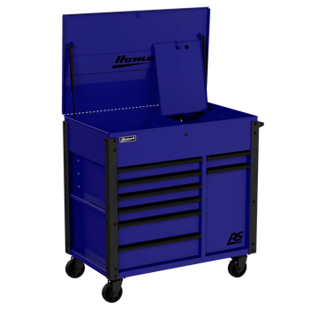 Homak Manufacturing 44" 8-Drawer Service Cart w/power Tool Holder Drawer