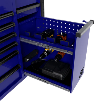 Homak Manufacturing 44" 8-Drawer Service Cart w/power Tool Holder Drawer