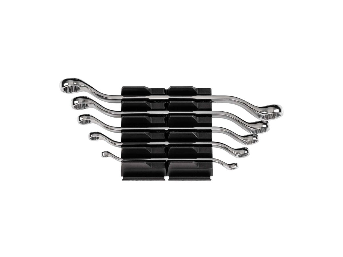 TEKTON 45-Degree Offset Box End Wrench Set with Modular Organizers, 5-Piece (1/4-13/16 in.) | WBE95101