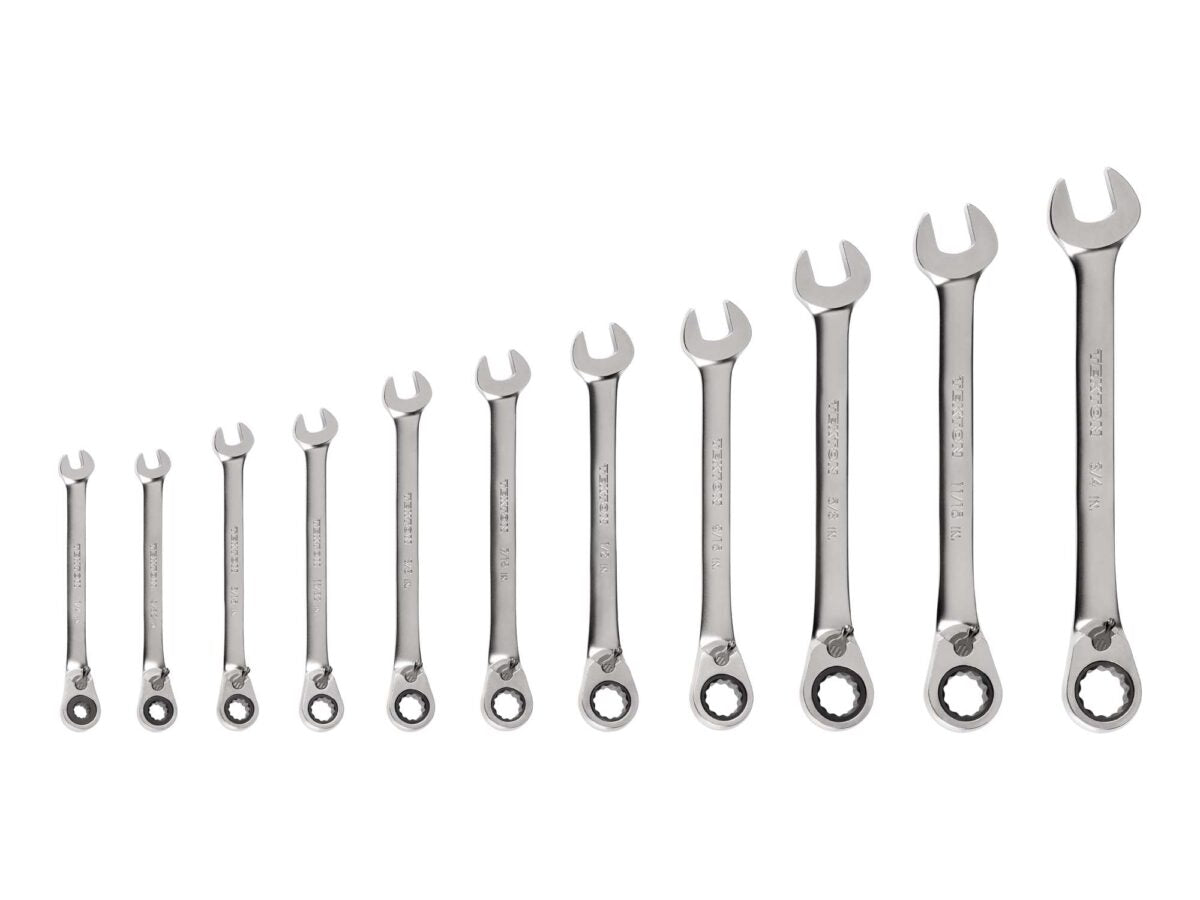 TEKTON Reversible 12-Point Ratcheting Combination Wrench Set, 11-Piece (1/4-3/4 in.) | WRC94000 Main image