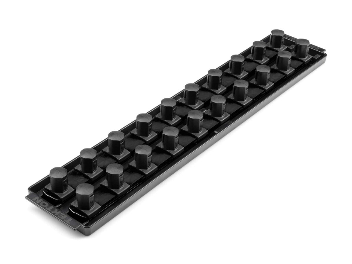 TEKTON 3/4 Inch Drive 2-Rail Socket Organizer Set, Black (20-Tool) | OST33220 Main image