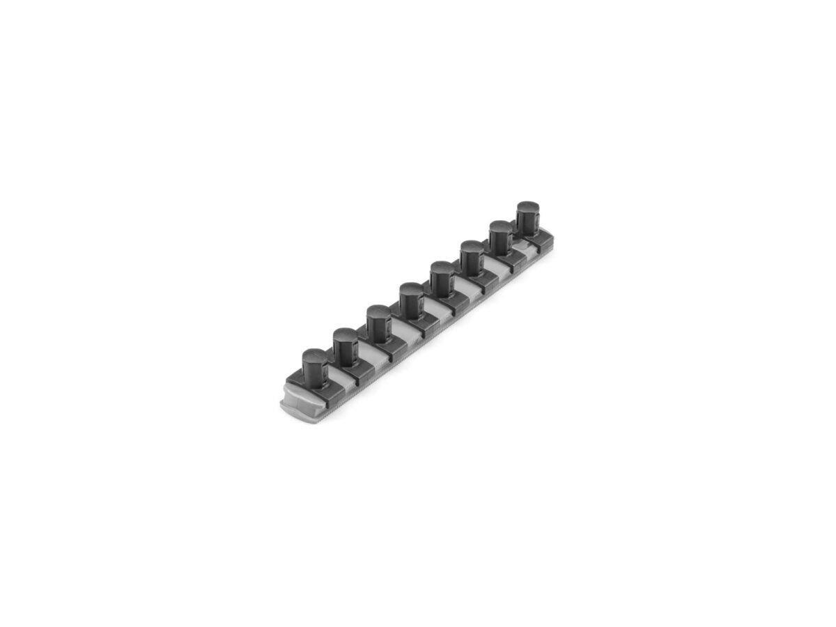 TEKTON 1/2 Inch Drive x 8 Inch Socket Rail, 8 Clips (Gray) | OSR21308