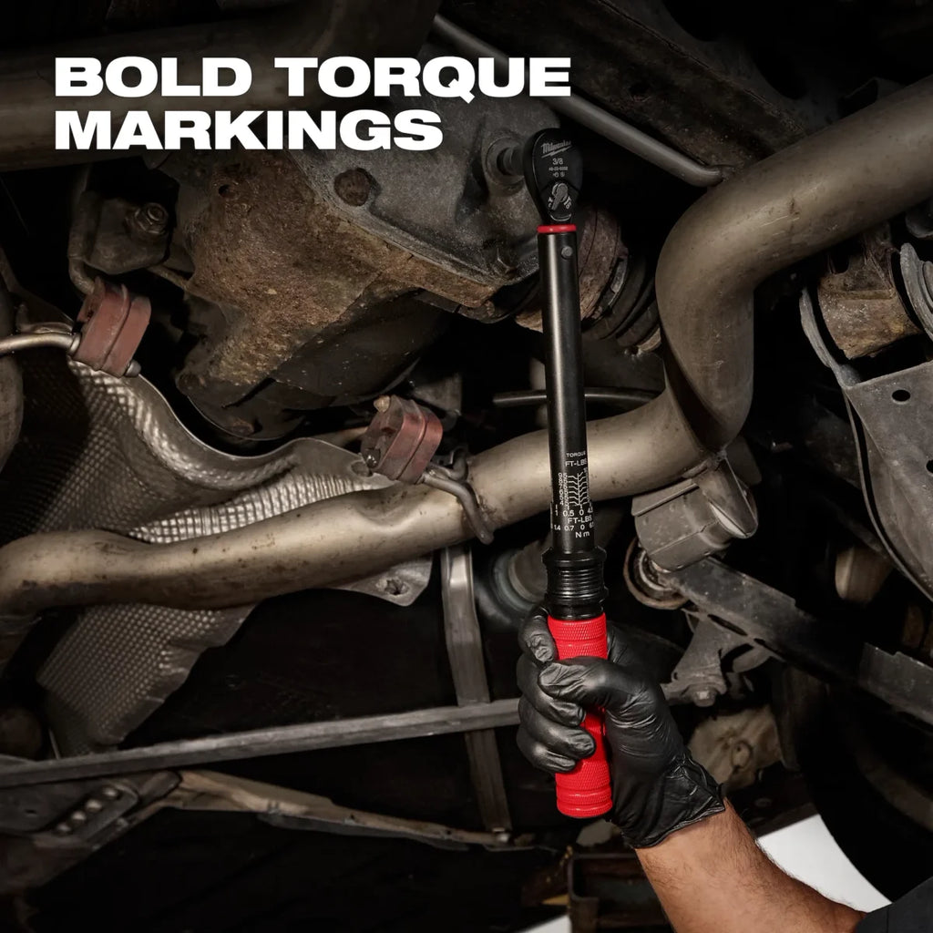 PREORDER: Milwaukee Tool 3/8 Inch Drive Click Torque Wrench 20-100 ft-lbf