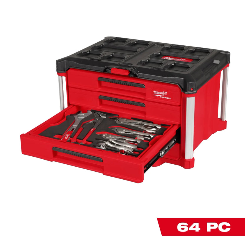Milwaukee Tool 64pc. Hand Tool Set with PACKOUT™ 4 Drawer Tool Box Main image