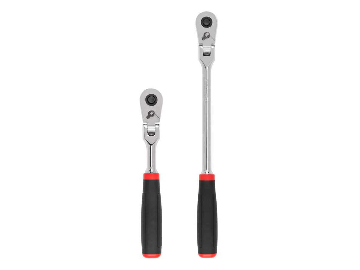 TEKTON 3/8 Inch Drive Flex Head Quick-Release Comfort Grip Ratchet Set, 2-Piece (8, 12 in.) | SRH91302 Main image