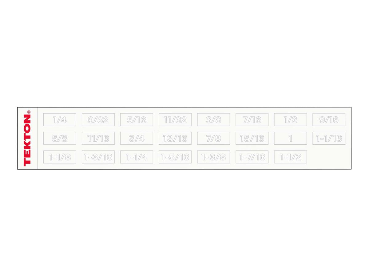 TEKTON Modular Wrench Organizer Label Sheet (1/4 - 1-1/2 in.) | OTM27001 Main image